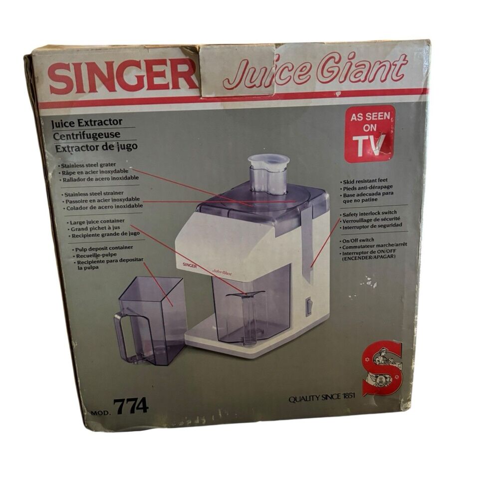 Vintage•Singer•Juice‎ Giant•Juice Extractor•Model 774•